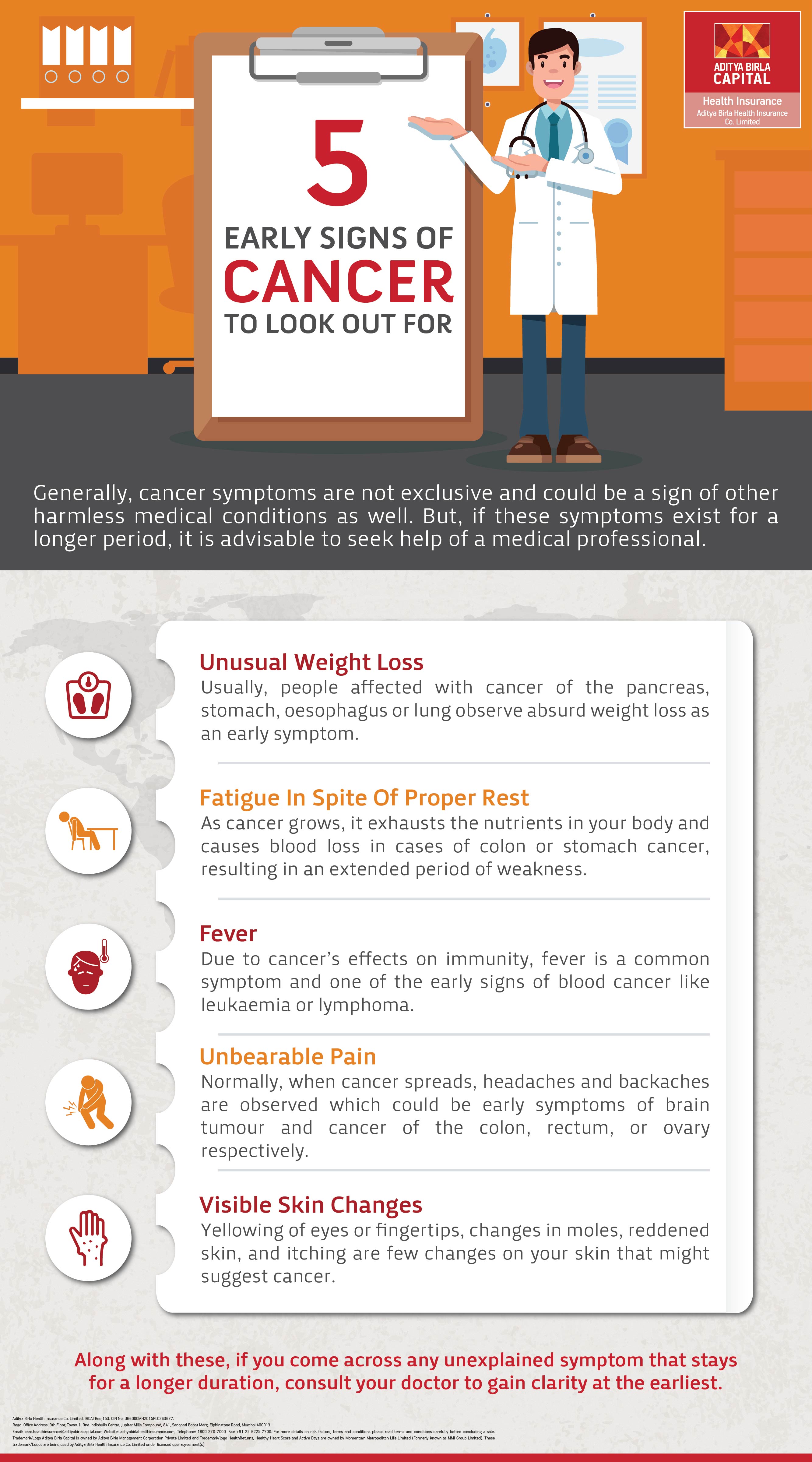 Warning Signs Of Cancer Infographic - Activ Together