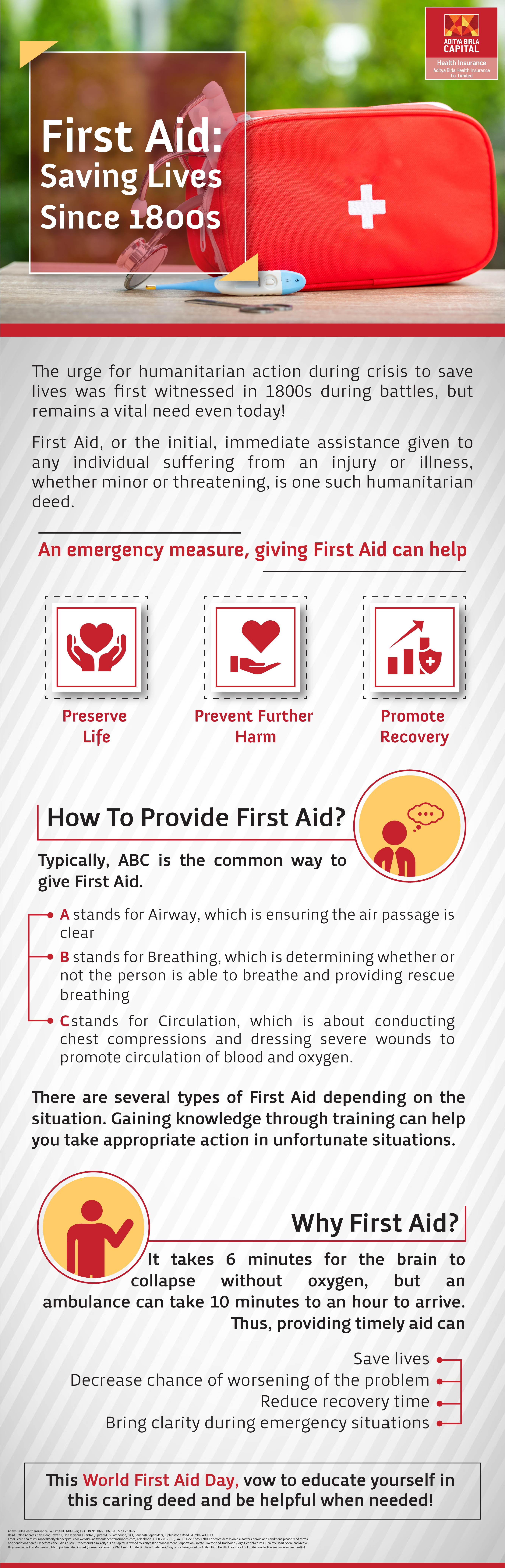 What is the importance of first aid?