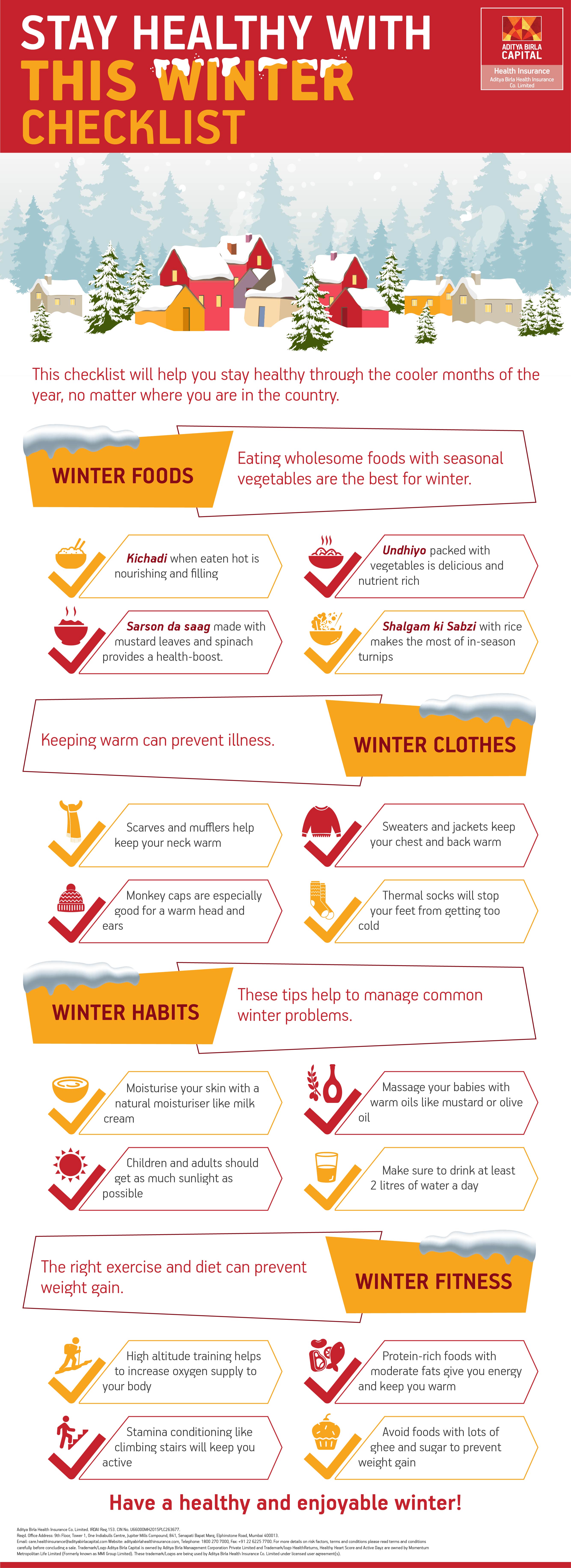 Winter Checklist Infographic - Activ Living