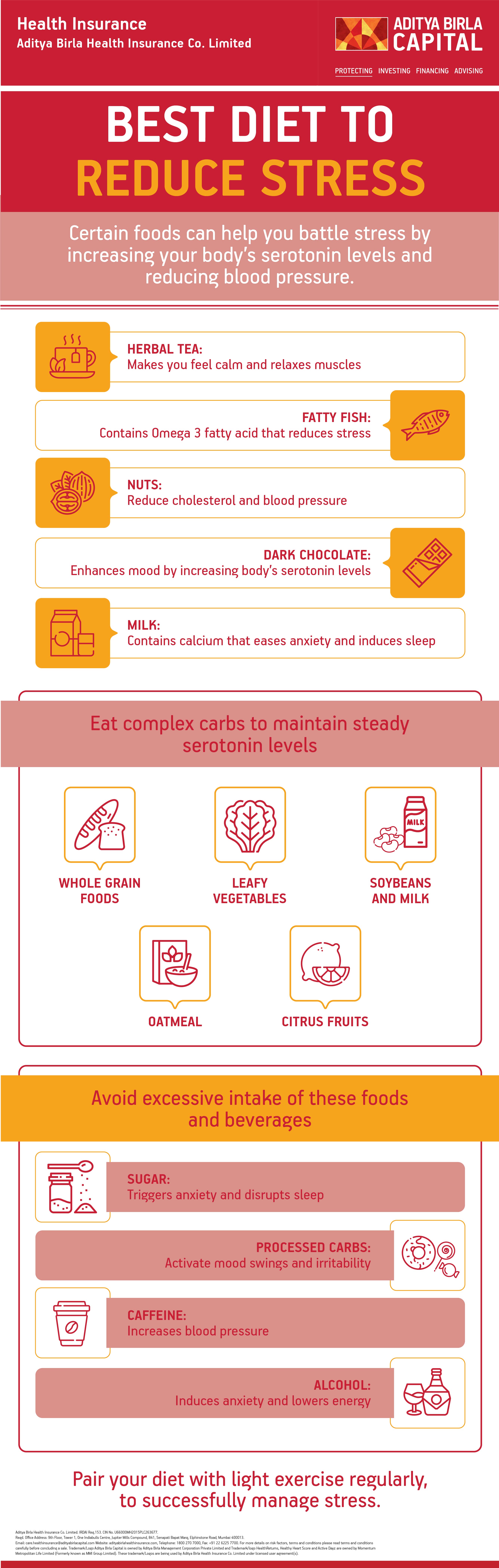 Stress Busting Foods Infographic- Activ Living