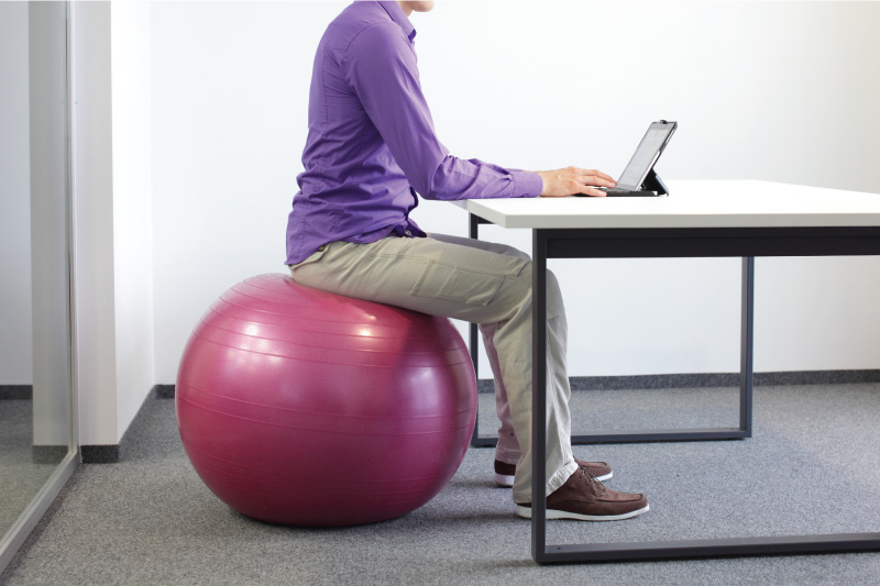 Sitting On A Yoga Ball To Improve Posture - Activ Living