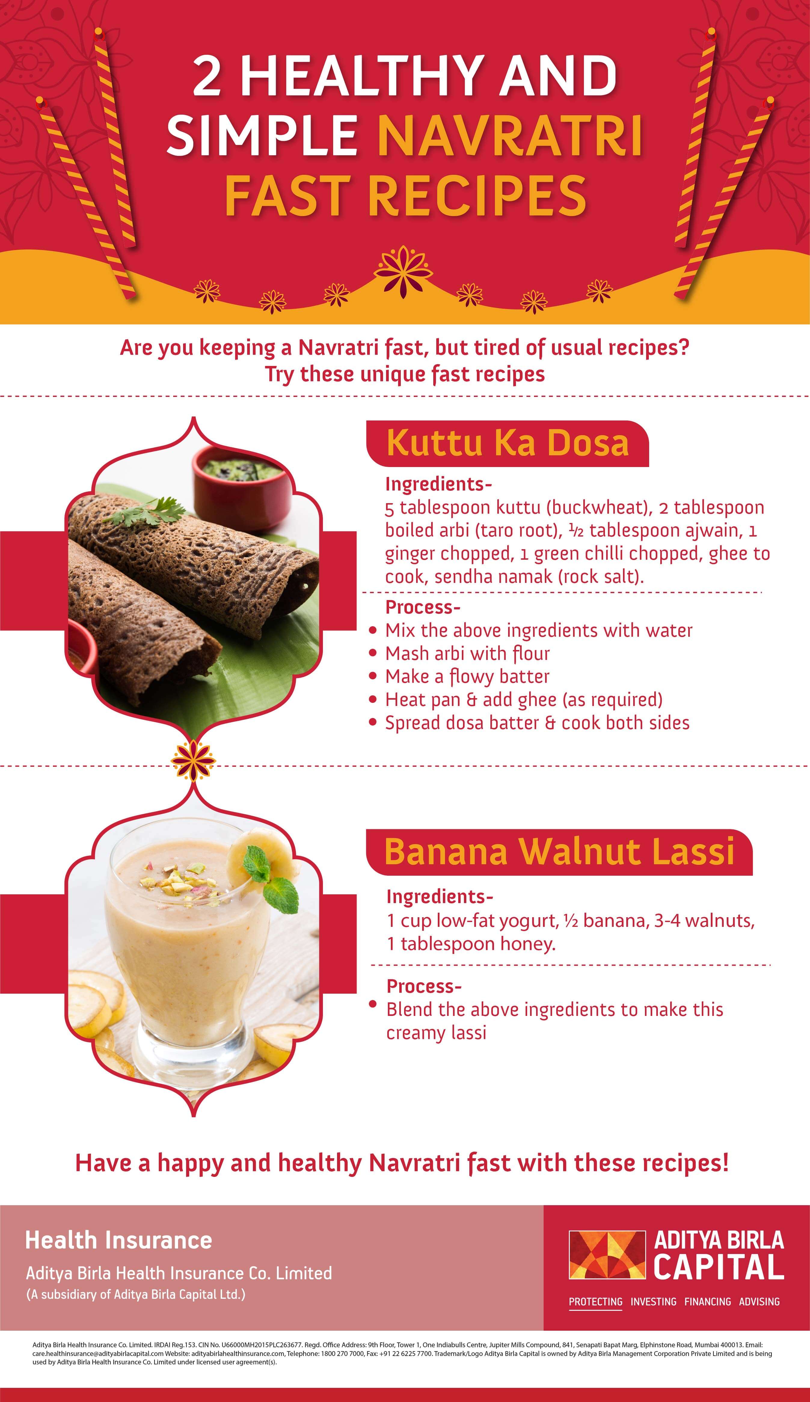 2 Healthy And Simple Navratri Fast Recipes Easy Chart For Navratri