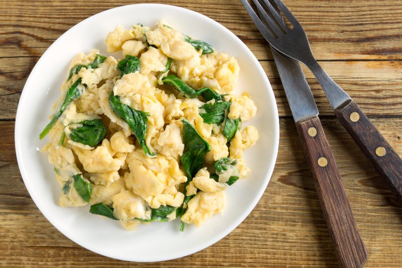 Eggs and Spinach
