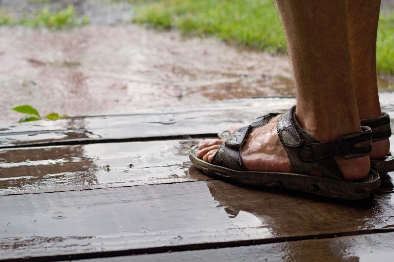 Use monsoon friendly footwear