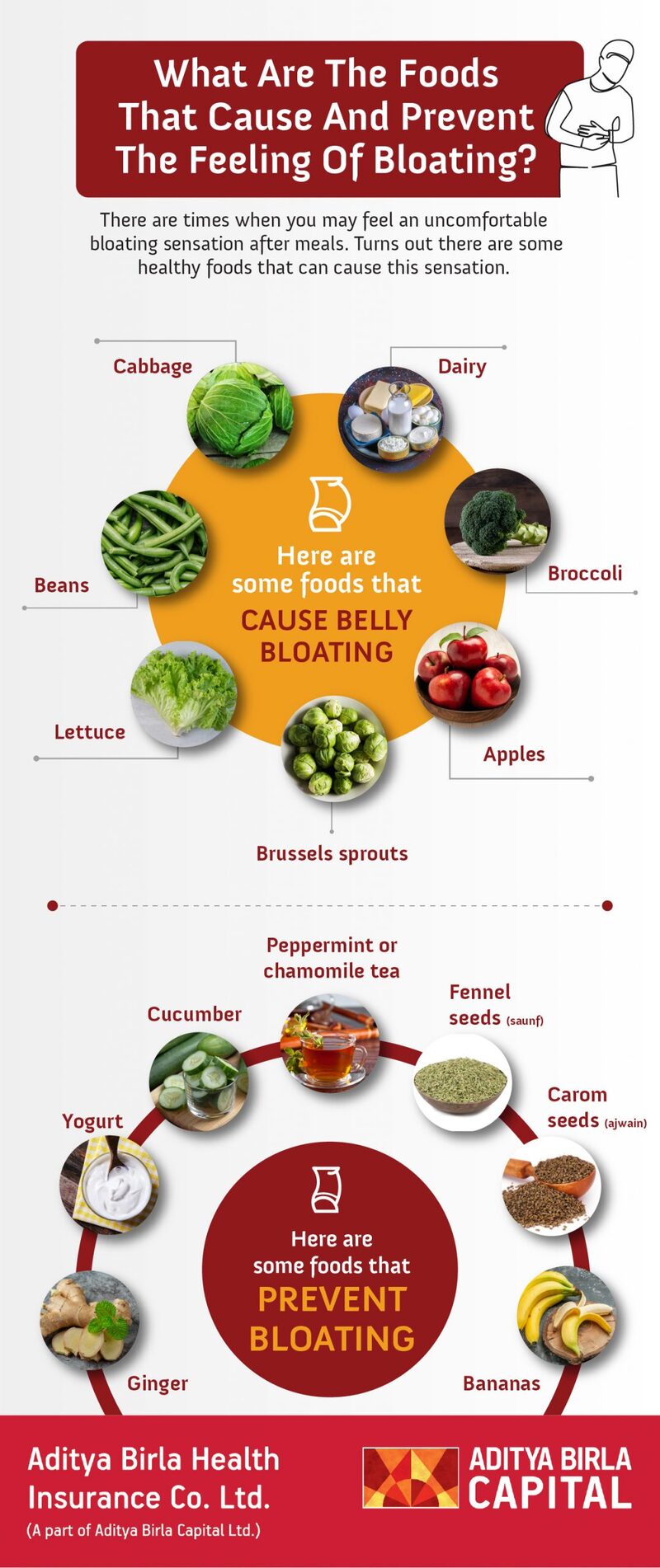 Foods that cause and prevent bloating