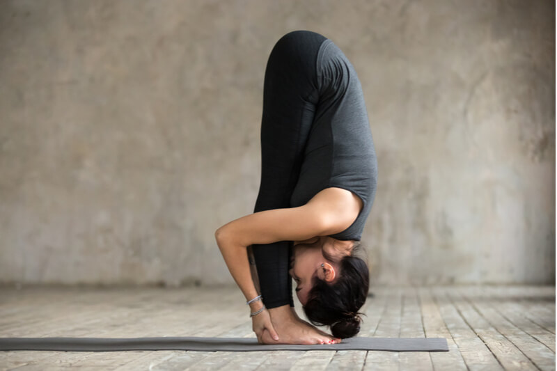 Pretty Girl Exercising Yoga - Cobra Pose Stock Photo - Image of barefeet,  active: 168434574